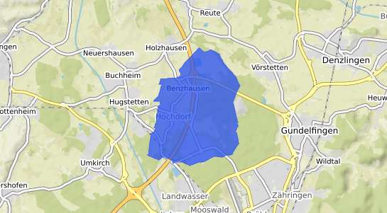 Bodenrichtwertkarte Freiburg im Breisgau Hochdorf